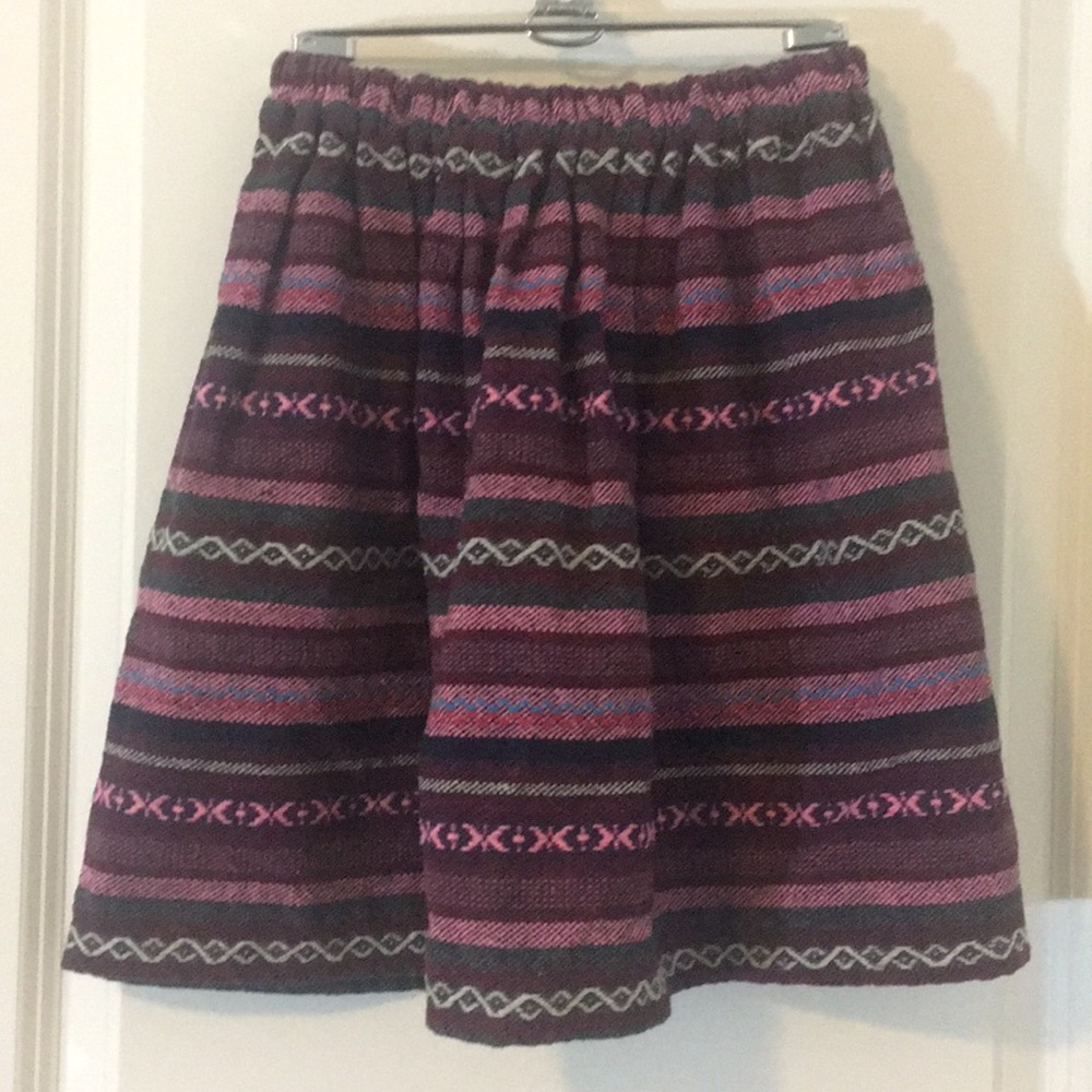Bohemian pink patterned skirt